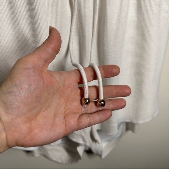 Superdown Laney Open Back Drawstring Romper in White L - Picture 6 of 7